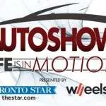 AutoShow Life is in Motion logo with dynamic car roof design above text, presented by Toronto Star and Wheels.ca in Toronto.